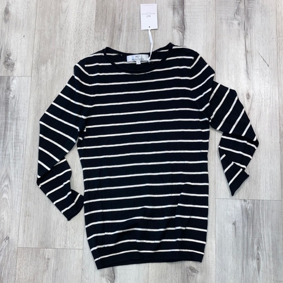 Maison de Papillon Lily Striped Silk Sweater - Picture 2 of 9